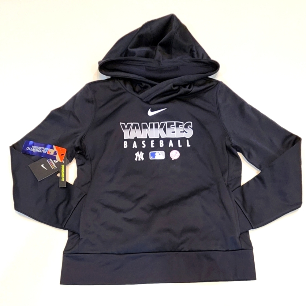 YANKEES|Nike Therma Authentic Apparel Hoodie|Kangaroo Pocket|Size Women's Small